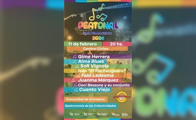 Sexta noche de la Peatonal San Francisco 