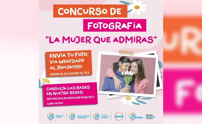 Concurso de fotografías:  "La mujer que admiras" 