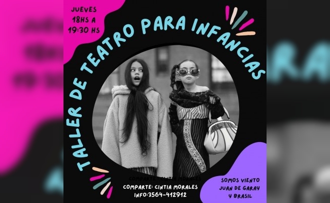  Taller de teatro para las infancias 