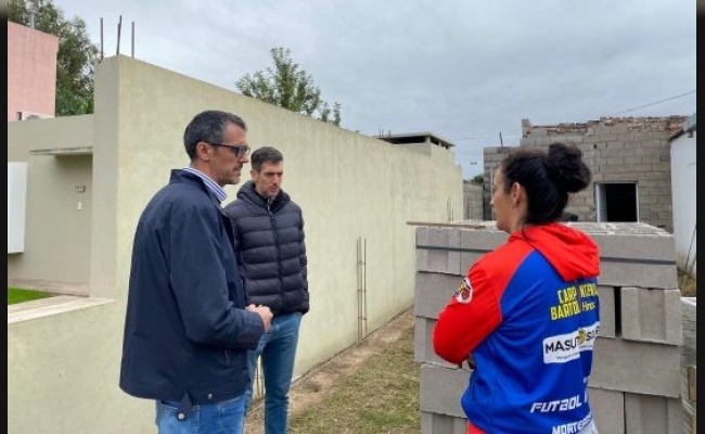 Morteros: el intendente Demarchi visitó la obra del SUM en club Urquiza