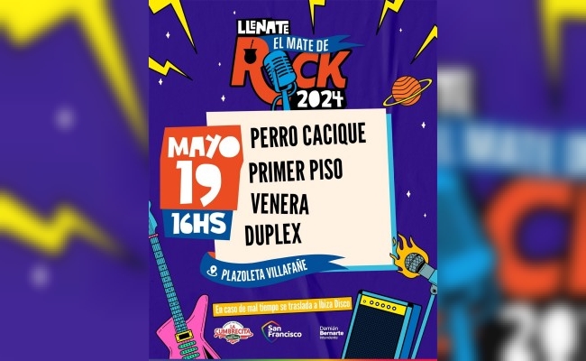 Cuarta fecha del “Llenate el mate de rock”