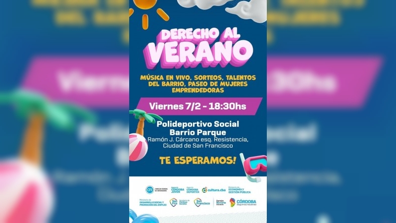 “Derecho al Verano”, una propuesta recreativa en el Polideportivo Social de barrio Parque