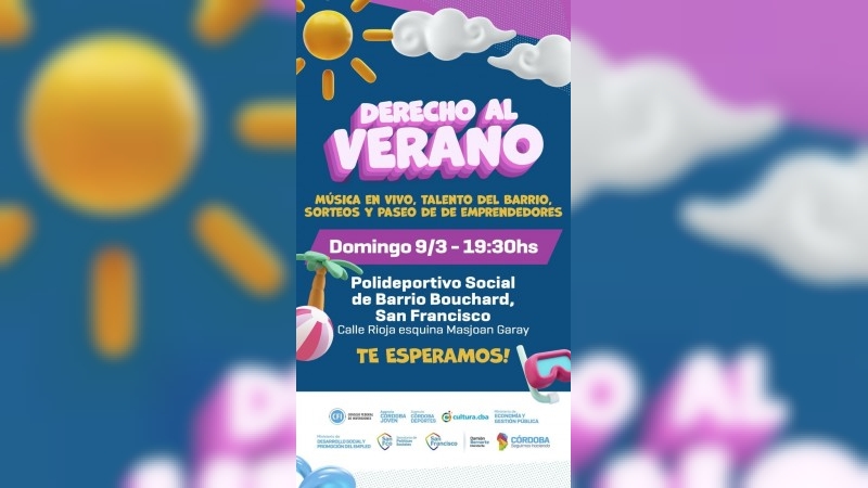 Se viene la segunda fecha del programa “Derecho al Verano” en el Poli de barrio Bouchard