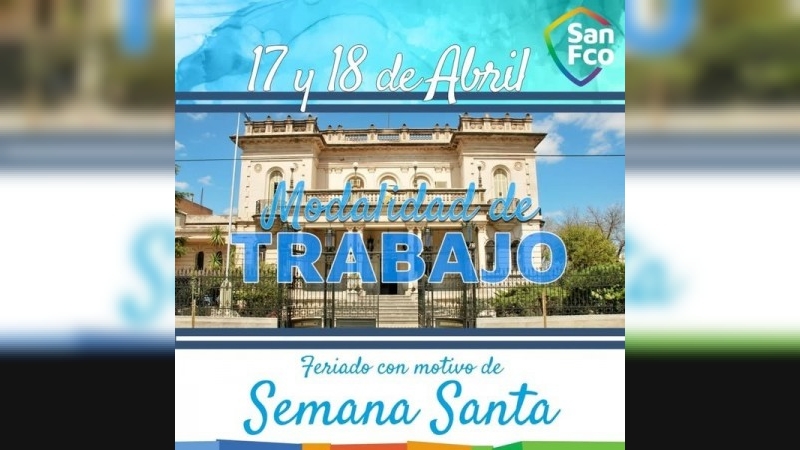 Fin de semana Santa: Qué servicios prestará la municipalidad