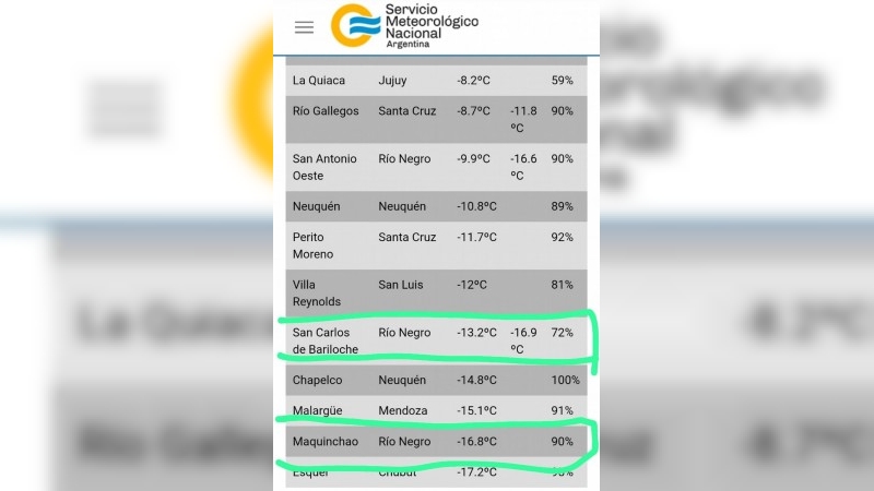 Ola polar extrema: en Bariloche, la sensación térmica llegó a 16,9° bajo cero