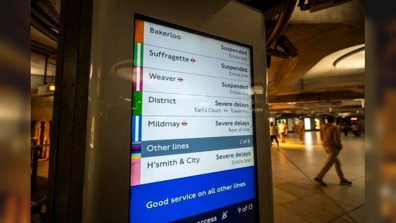 Continúan las huelgas en el metro de Londres y afectan gravemente el tráfico