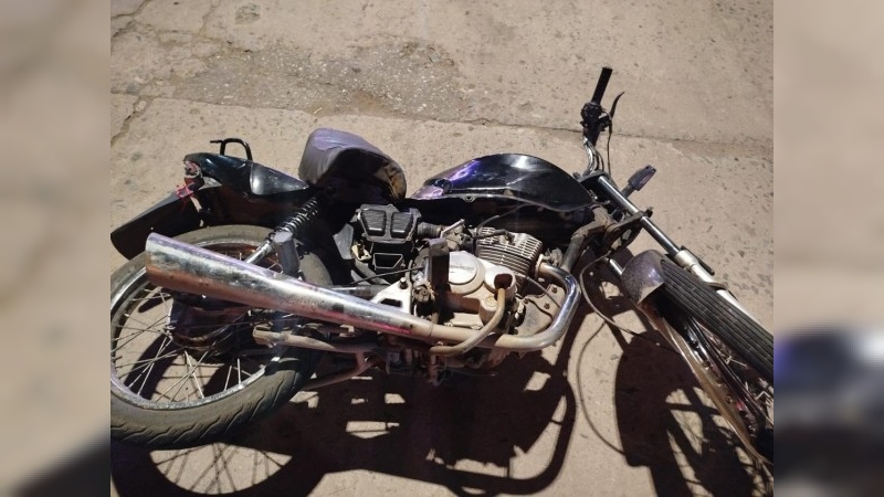 Choque de motos. Una era robada