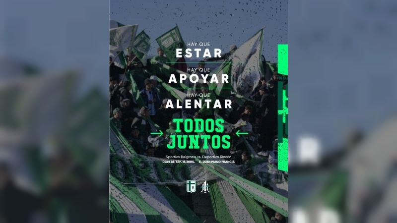 Sportivo Belgrano prepara una gran previa para el partido del domingo