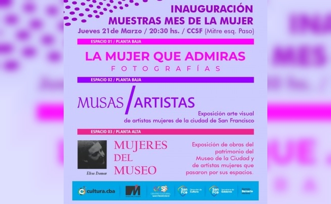 Muestras Mes de la Mujer 2024 en el Centro Cultural San Francisco (CCSF)