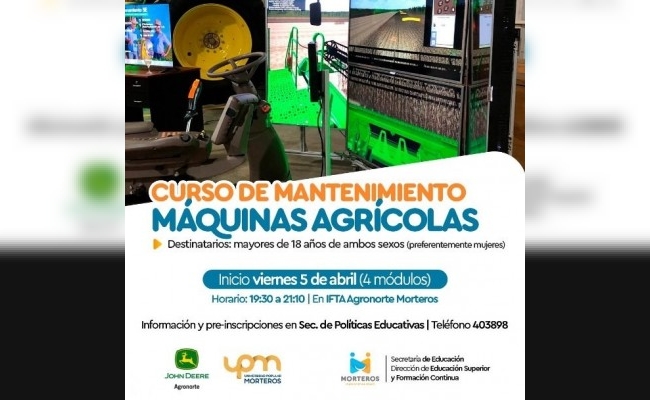 Morteros: curso de Mantenimiento Maquinarias Agrícolas para mujeres