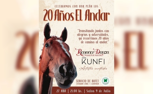 “El Andar” festeja sus 20 años con una Peña