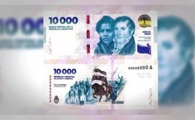 Ya circula el nuevo billete de $ 10.000: cómo es?