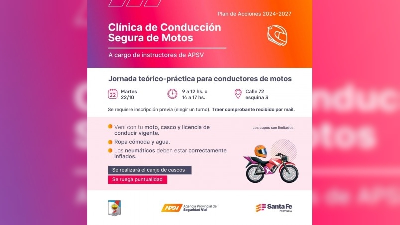 Clínica de conduccion segura de motos