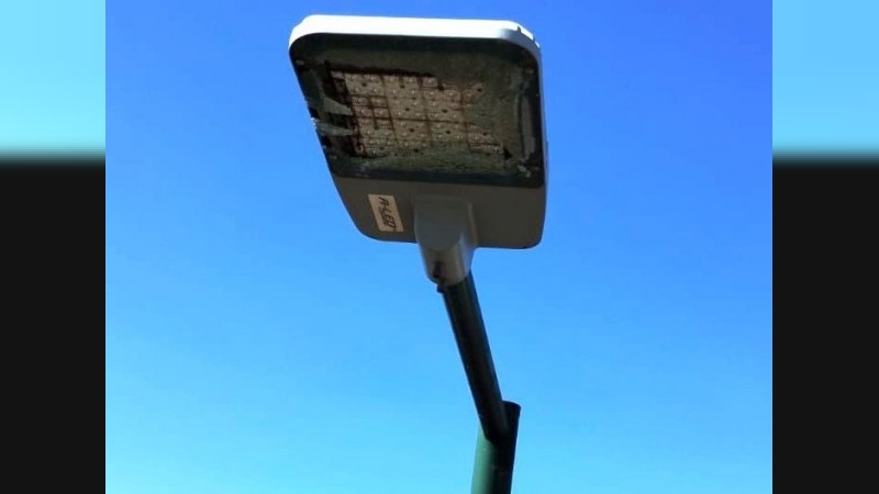 Hechos de vandalismo contra el alumbrado público de Suardi