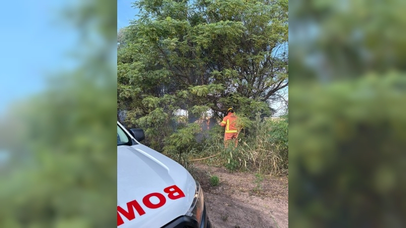 Bomberos de Morteros controlaron un incendio en Banquina
