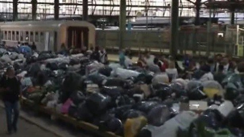 Con más de 1.200 toneladas de donaciones, llegó el tren solidario a Bahía Blanca