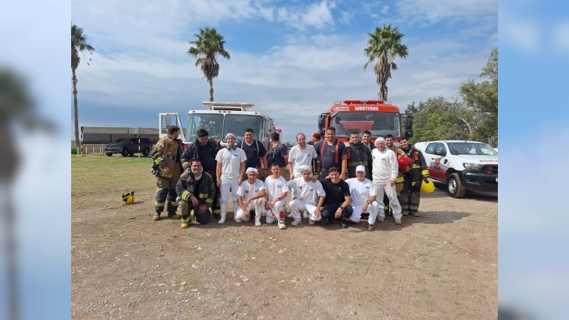 Morteros: Capacitación y Simulacro de Emergencia de Bomberos Voluntarios