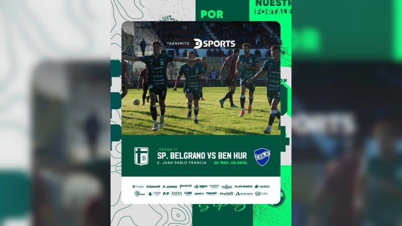 Sportivo Belgrano recibe a Ben Hur en un duelo clave por la cima del Federal A