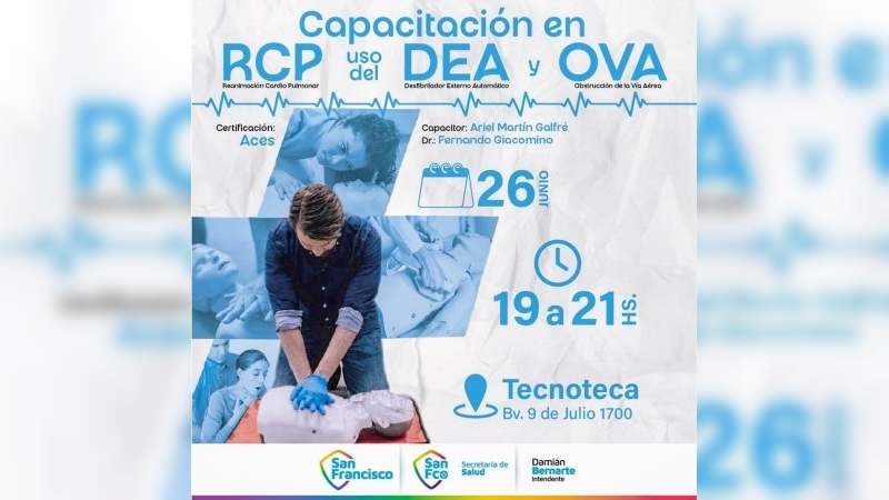 Nueva capacitación gratuita en RCP el jueves en Tecnoteca