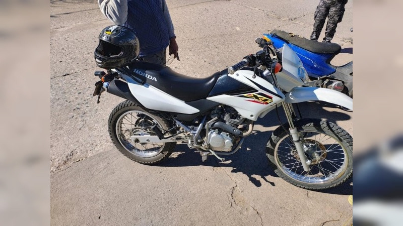 Motocicleta con pedido de secuestro: fue detectada por la policía