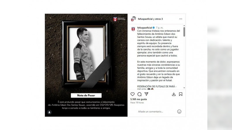 Conmoción en Brasil: un arquero murió tras atajar un penal en un torneo amateur de futsal