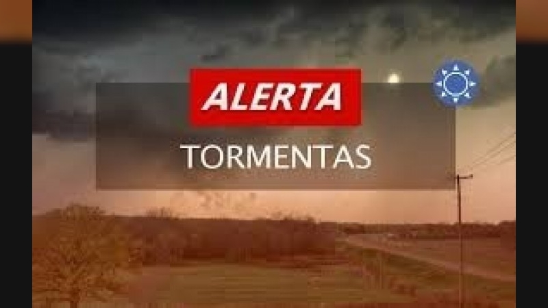 Alerta amarillo por tormentas para el departamento San Justo