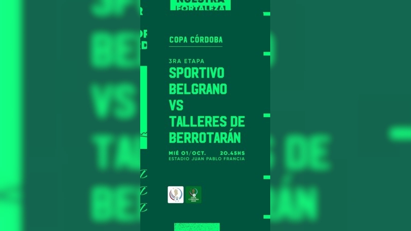 Sportivo Belgrano inicia su camino en la Copa Córdoba 2025