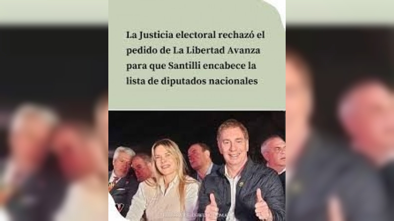 Rechazan el pedido del Gobierno y Diego Santilli no podrá encabezar la boleta de LLA