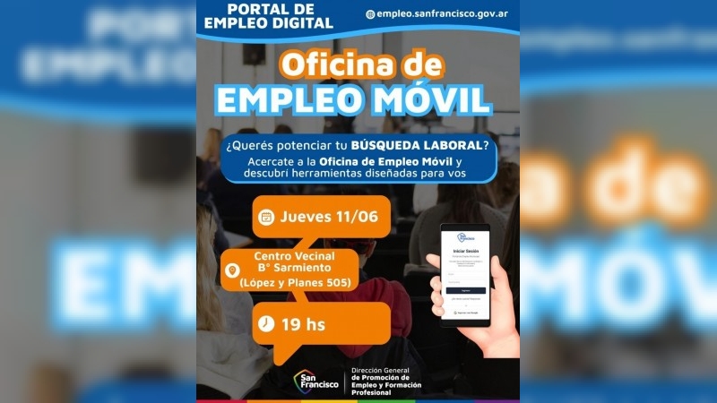 La Oficina de Empleo M&oacute;vil llega a barrio Sarmiento para acercar oportunidades laborales y de capacitaci&oacute;n