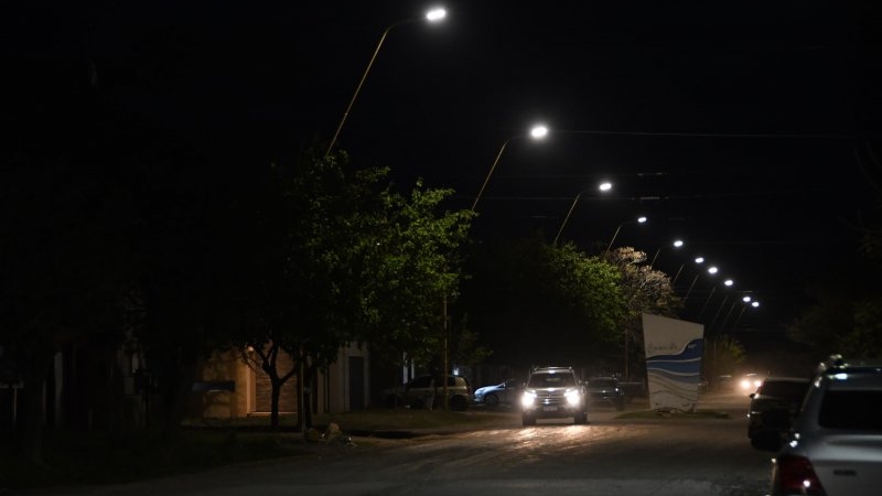 Barrio Bouchard completó su alumbrado público con tecnología LED