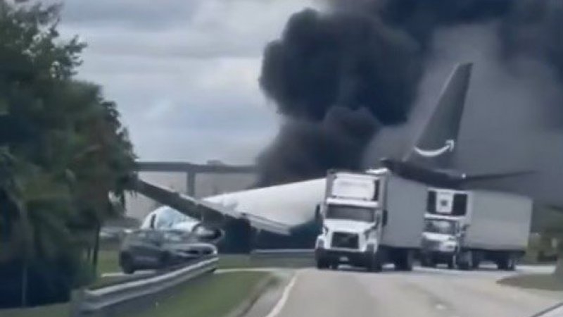 Alarma en Estados Unidos: un avión de carga se estrelló cerca del aeropuerto de Miami