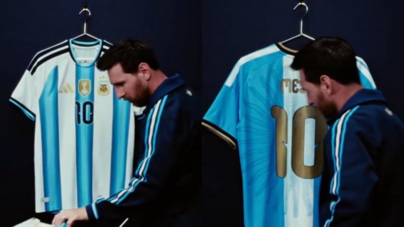 Lionel Messi present&oacute; la camiseta especial que usar&aacute; en su partido despedida de la Selecci&oacute;n argentina: &ldquo;Para toda la vida&rdquo;