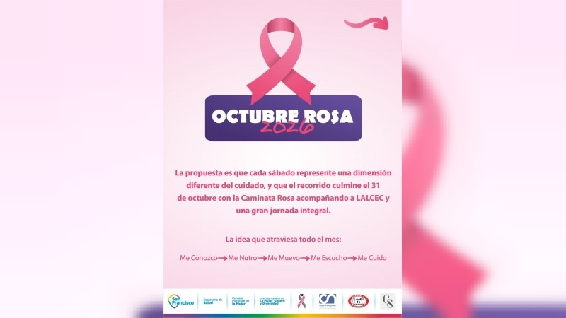 Octubre Rosa vuelve a San Francisco con una agenda centrada en el cuidado integral
