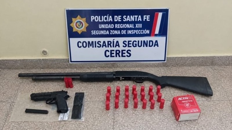 Ceres y Hersilia: Dos hechos con armas de fuego terminaron con detenidos
