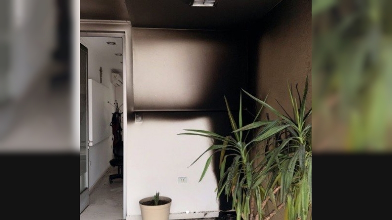 Principio de incendio en un consultorio de avenida Roque Saenz Pe&ntilde;a